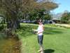 Monique Roden - trying her luck fishing in the Cape Winelands